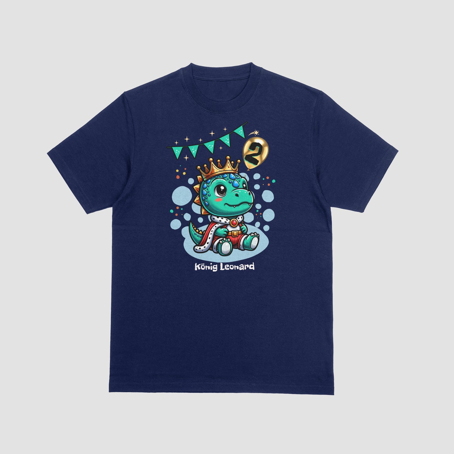 Personalisierbares Dino Geburtstag T-Shirt mit Alter und Namen des Kindes | Kindershirt für 1-6 Jahre | Trendige Farbauswahl