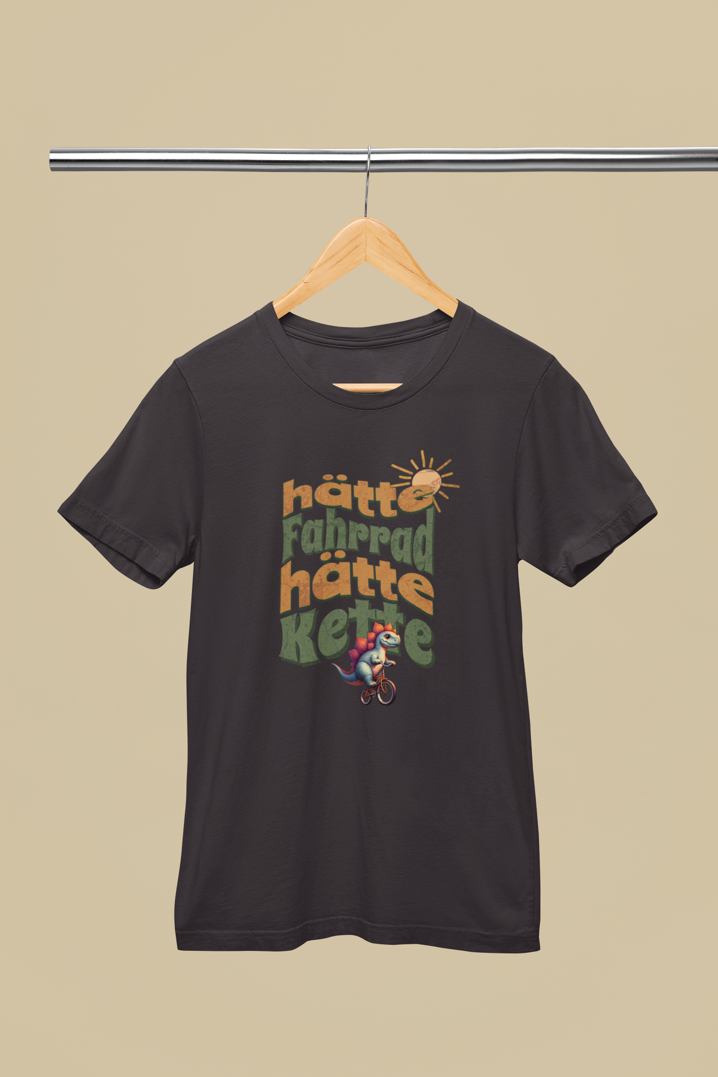 Spruch T-Shirt im Vintage Design – Lustiger Spruch "Hätte Fahrrad hätte Kette" – Retro Style