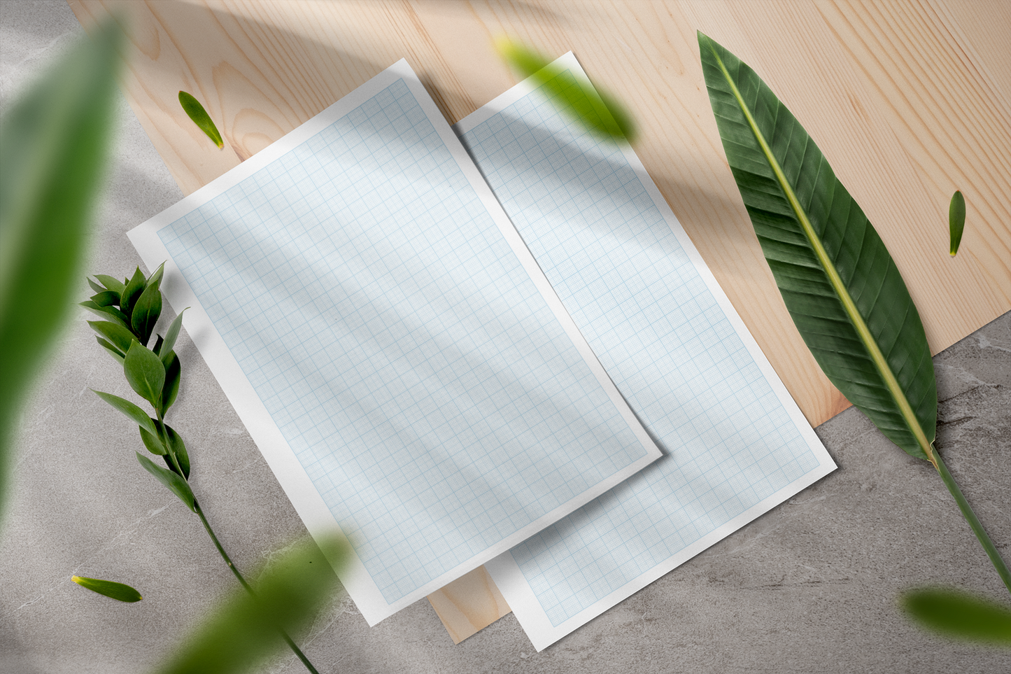 Block Millimeterpapier, DIN A4, 80 g/m2, 50 Blatt, 1 mm Raster, blau (23748)