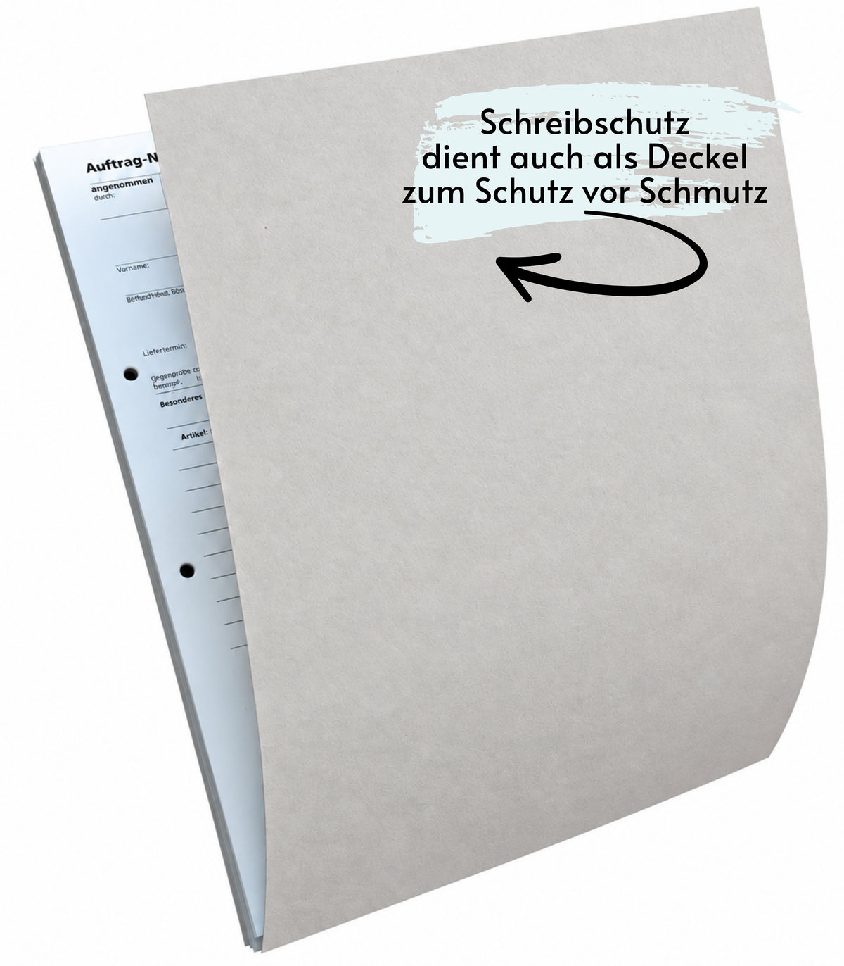 Auftragsblock Block Auftrag DIN A4, 2-fach selbstdurchschreibend, 2x50 Blatt weiß/gelb - gelocht (22204)