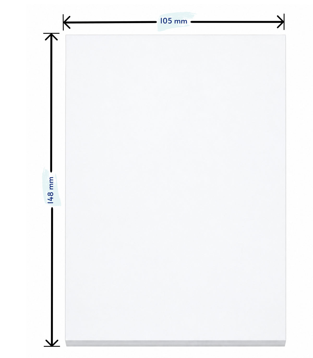 Notizblock blanko 100 Blatt, DIN A6, Qualitäts-Offset-Papier 80g/m² (22207)