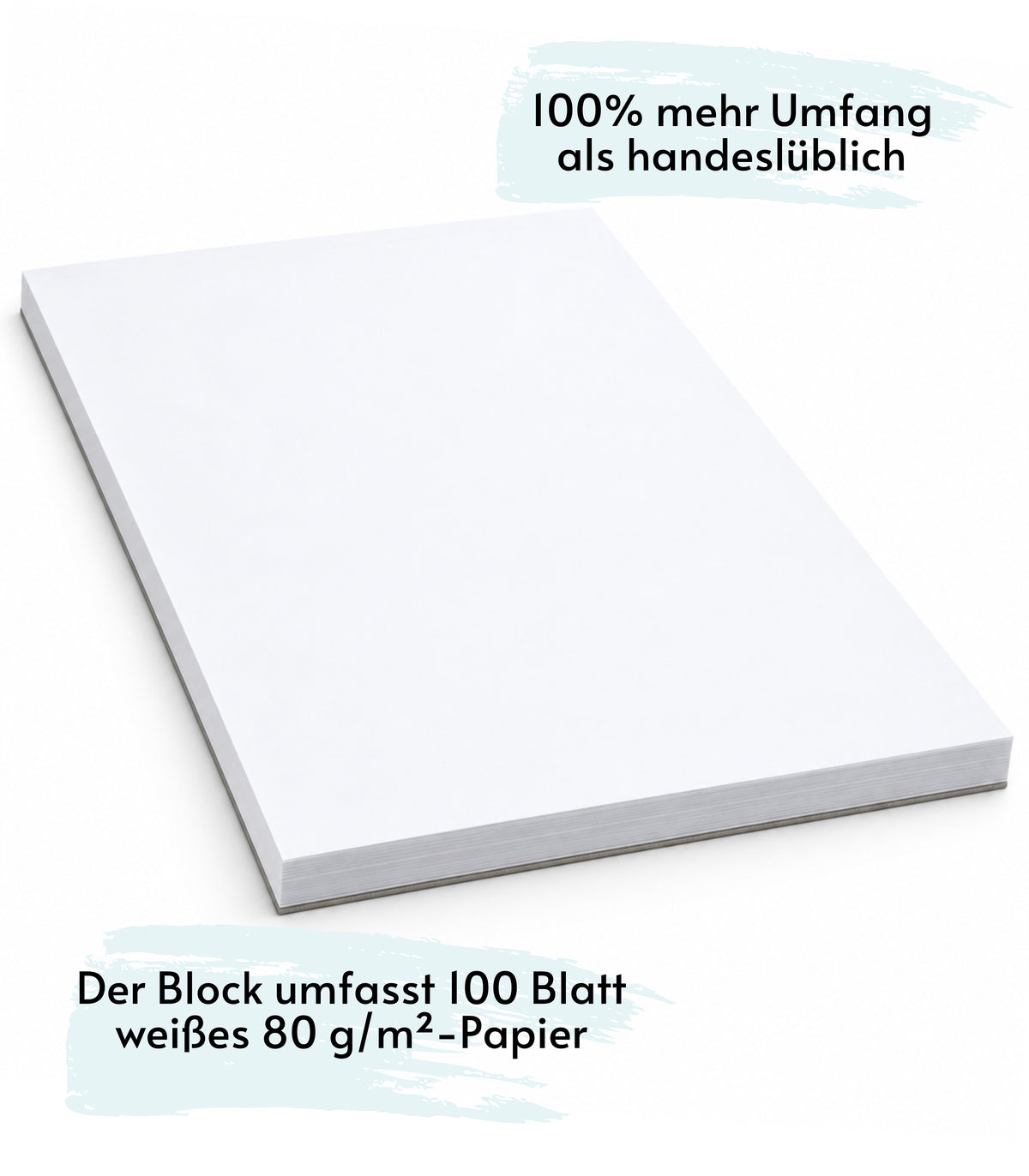 Notizblock blanko 100 Blatt, DIN A6, Qualitäts-Offset-Papier 80g/m² (22207)