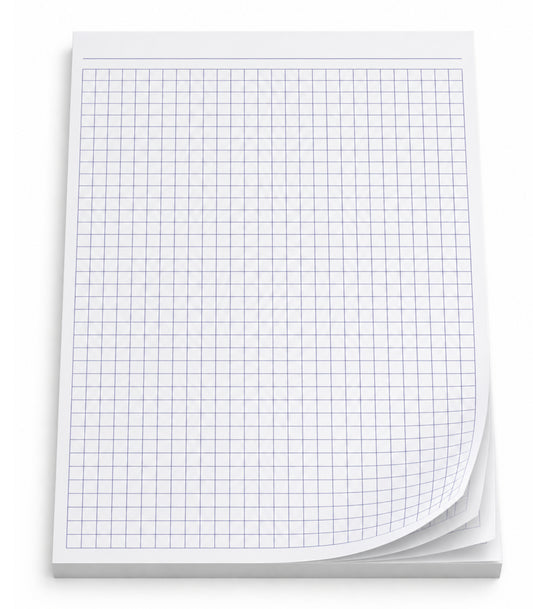 Notizblocks kariert in BLAU - Notizen - 50 Blatt, DIN A5, 50 Blatt, Qualitäts-Offset-Papier 80g/m² (22364)