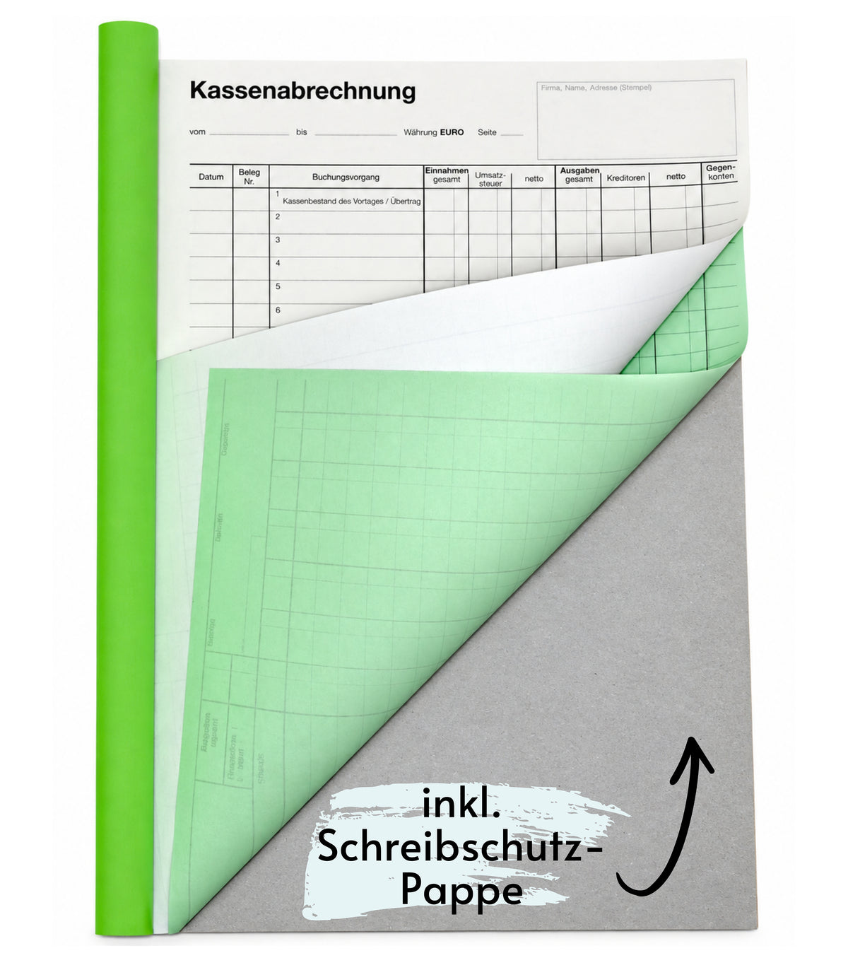 Kassenbuch A4 2x50 Blatt selbstdurchschreibend Kassenabrechnung