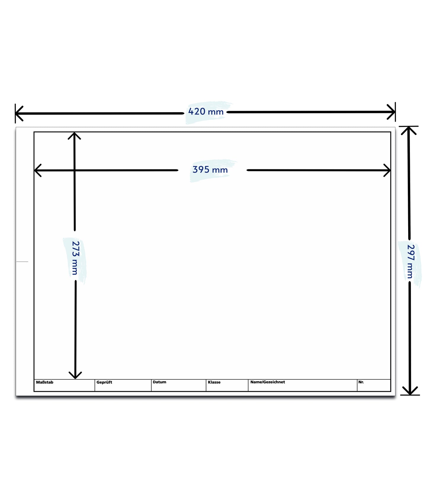 TZ-Arbeitsblätter technisches Zeichenpapier - je Block 50 Blatt, DIN A3, Qualitäts-Offset-Papier 150g/m² (22673)