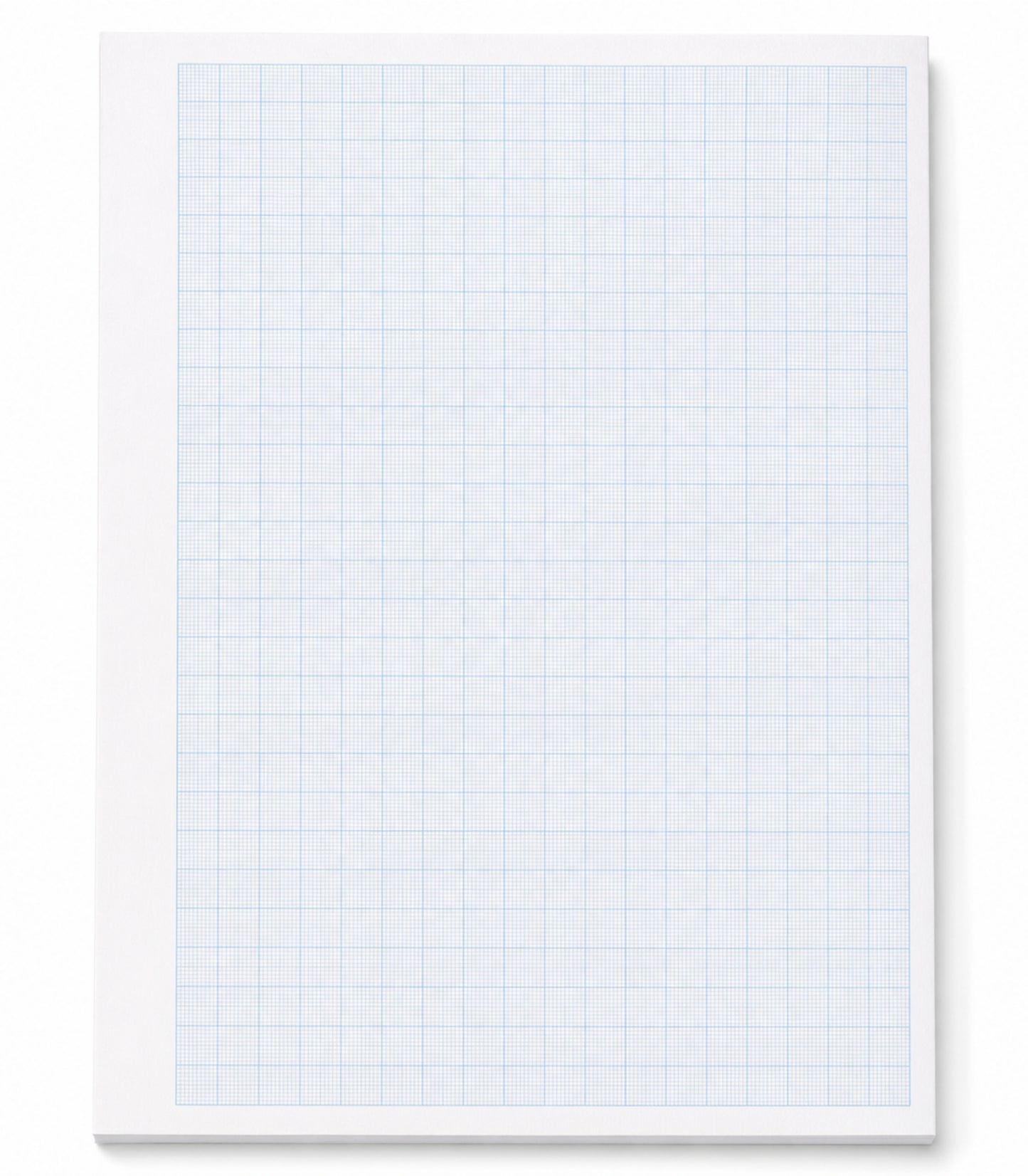 Block Millimeterpapier, Block mit Raster, Aufmassblock, DIN A4, 80 g/m2, 50 Blatt, 1 mm Raster, blau, mit Anschriftenfeld