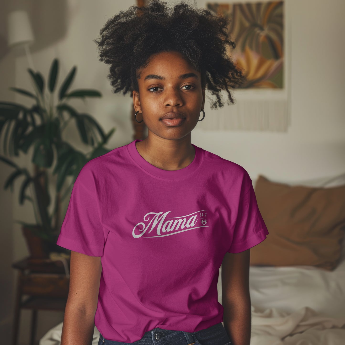 Mama 24/7 T-Shirt - Mit Herz gemacht für alle Mamas - Geschenk zum Muttertag!