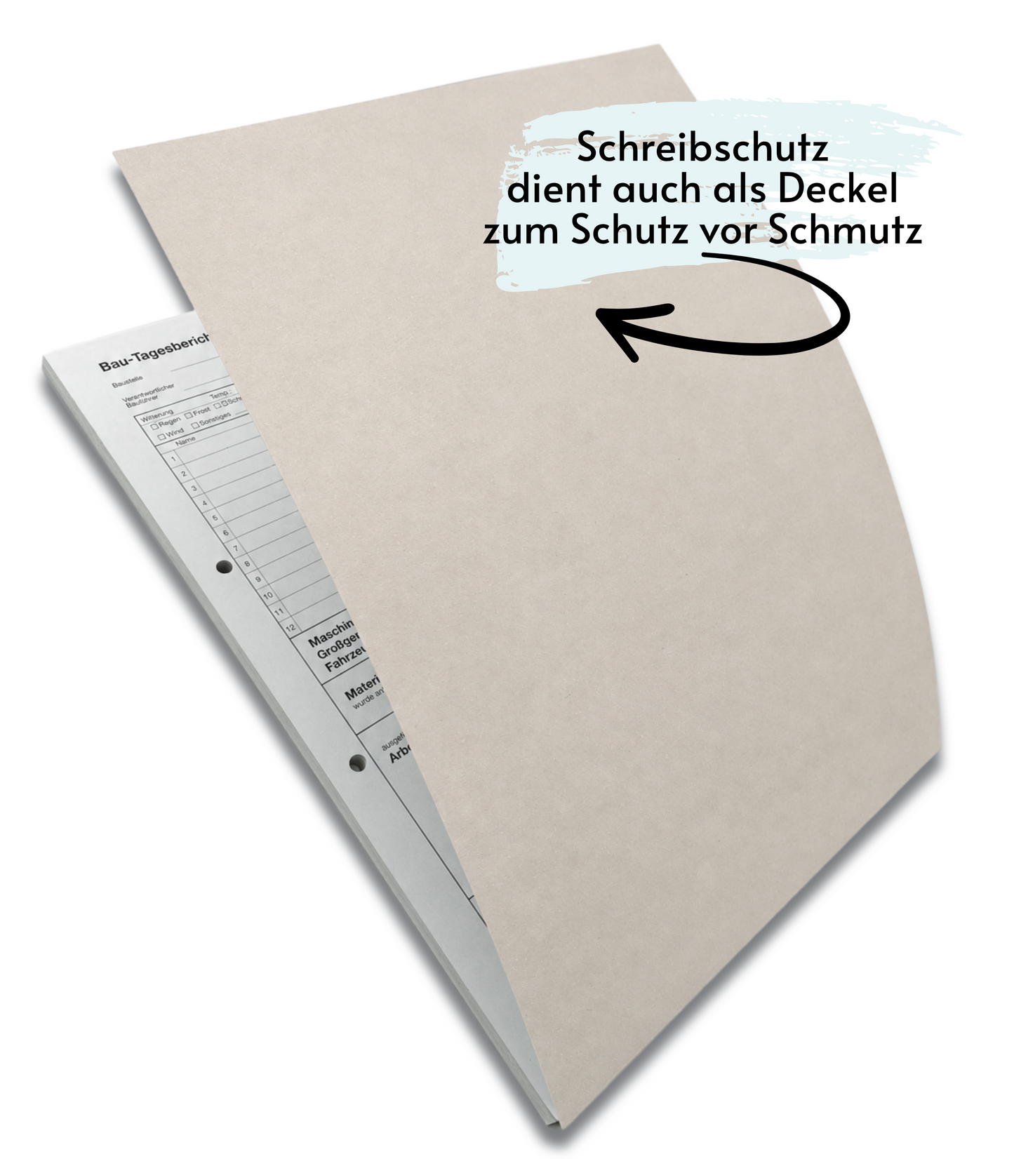 Block Bautagesbericht Baubericht 2 - fach selbstdurchschreibend A4 (22235)