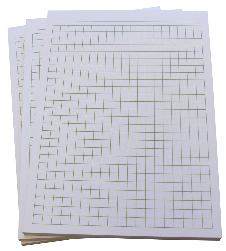 Notiz-Block kariert 5mm Kästchen - Notizen - 50 Blatt, DIN A6, 50 Blatt, Qualitäts-Offset-Papier 80g/m² - Dunkelgrün (22393)
