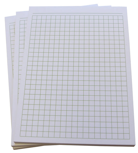 Notiz-Block kariert 5mm Kästchen - Notizen - 50 Blatt, DIN A6, 50 Blatt, Qualitäts-Offset-Papier 80g/m² - Dunkelgrün (22393)