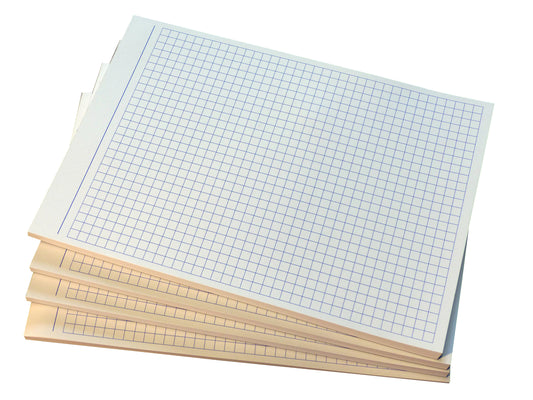 Notizblocks kariert 5mm Kästchen - Notizen - 50 Blatt DIN A6 Qualitäts-Offset-Papier 80g/m² -Blau (22300)