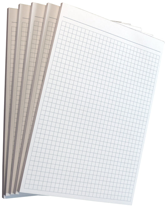 Notizblocks kariert in Grau - Notizen - 50 Blatt, DIN A5, Qualitäts-Offset-Papier 80g/m² (22209)