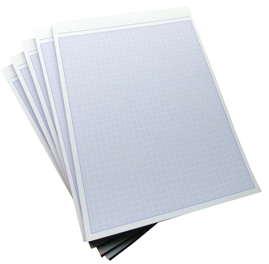 Notizblock negativ kariert in BLAU - Notizen - 50 Blatt, DIN A5, 50 Blatt, Qualitäts-Offset-Papier 80g/m² (22743)