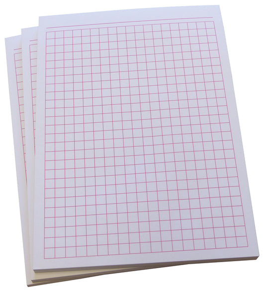 Notizblocks kariert 5mm Kästchen - Notizen - 50 Blatt, DIN A6,Qualitäts-Offset-Papier 80g/m² -Pink (22392)