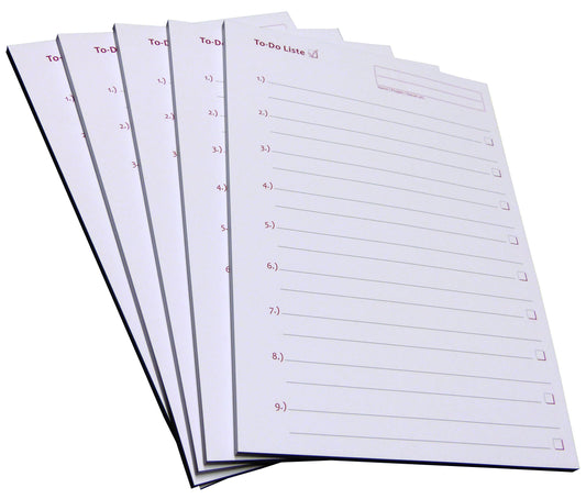 To-Do Liste DIN A4 - Notizblock für bessere Organisation und mehr Zeit - 50 Blatt, Schwarz/Rot bedruckt (22659)