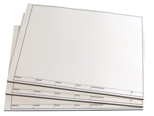TZ-Arbeitsblätter technisches Zeichenpapier - je Block 50 Blatt, DIN A3, Qualitäts-Offset-Papier 150g/m² (22673)
