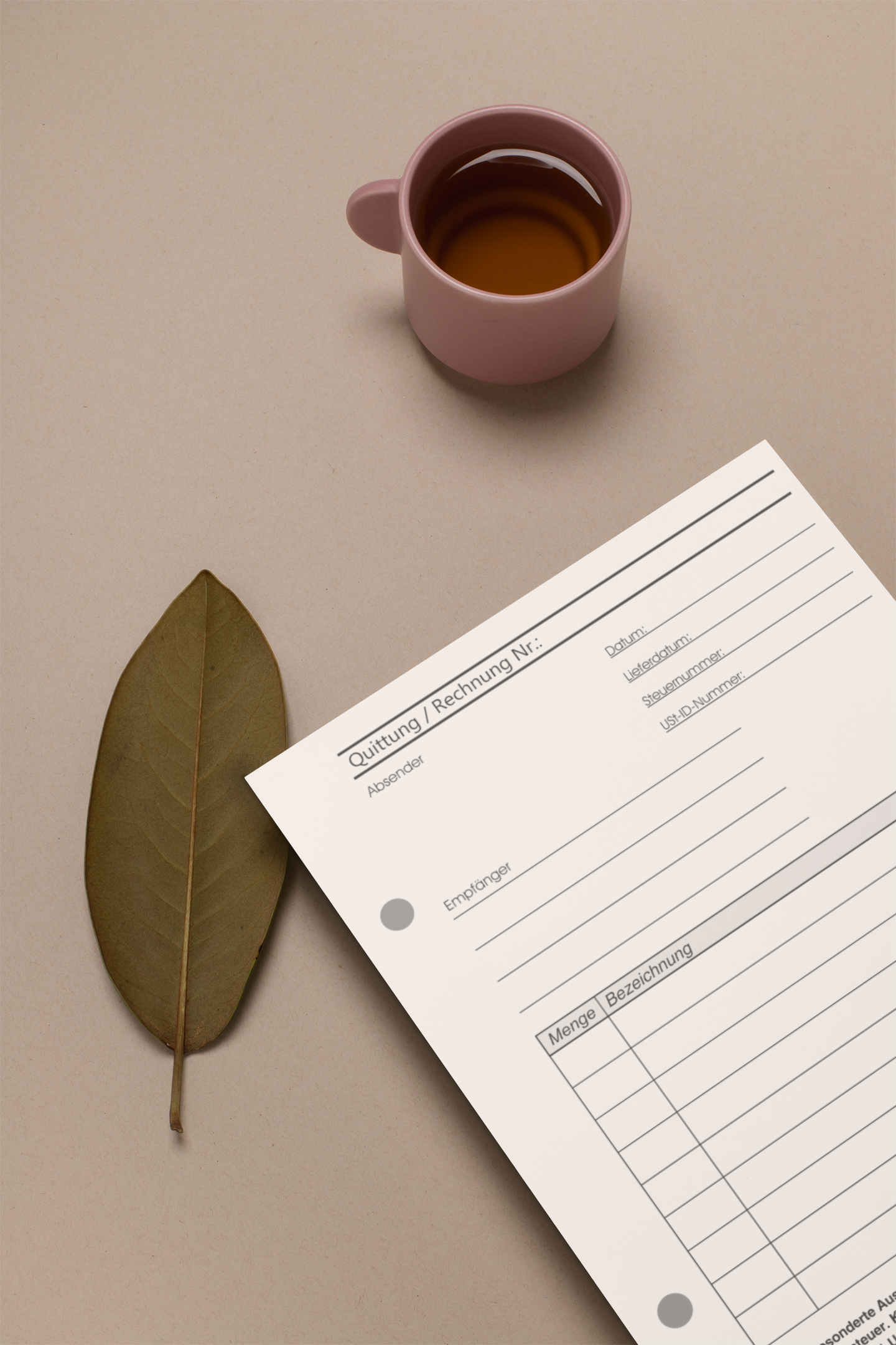 RECHNUNGSBLOCK Kleinunternehmer RECHNUNG A6,SD, 2x50 BLATT gelocht (22419)