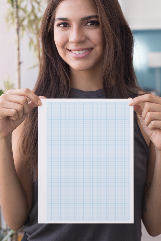 Block Millimeterpapier, DIN A4, 80 g/m2, 50 Blatt, 1 mm Raster, blau (23748)