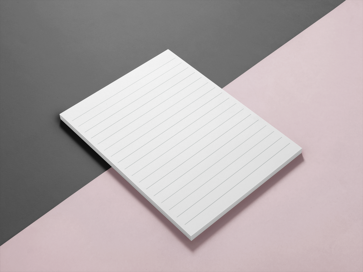 Notizblock - liniert in Grau, Blocks Linie - 50 Blatt - Staffelpreise verfügbar - DIN A6 Format (22211)