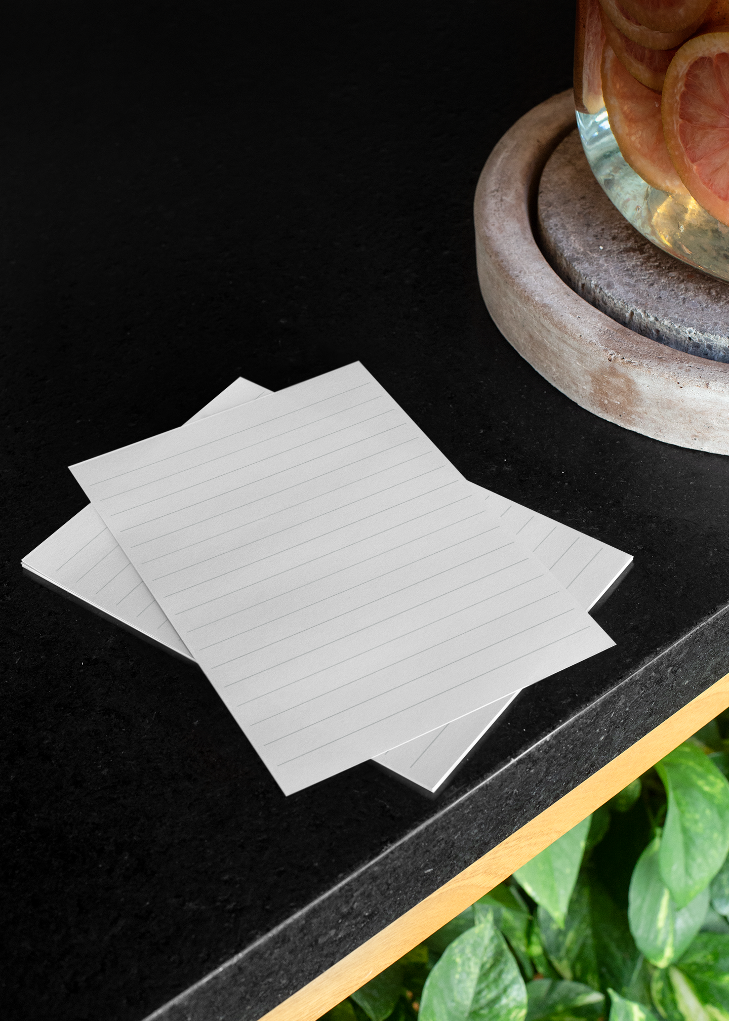 Notizblock - liniert in Grau, Blocks Linie - 50 Blatt - Staffelpreise verfügbar - DIN A6 Format (22211)