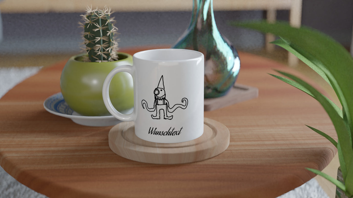 Witziger Gnom Nr.19 Tasse - Lustige Kunst für jeden Tag - Keramiktasse 330ml