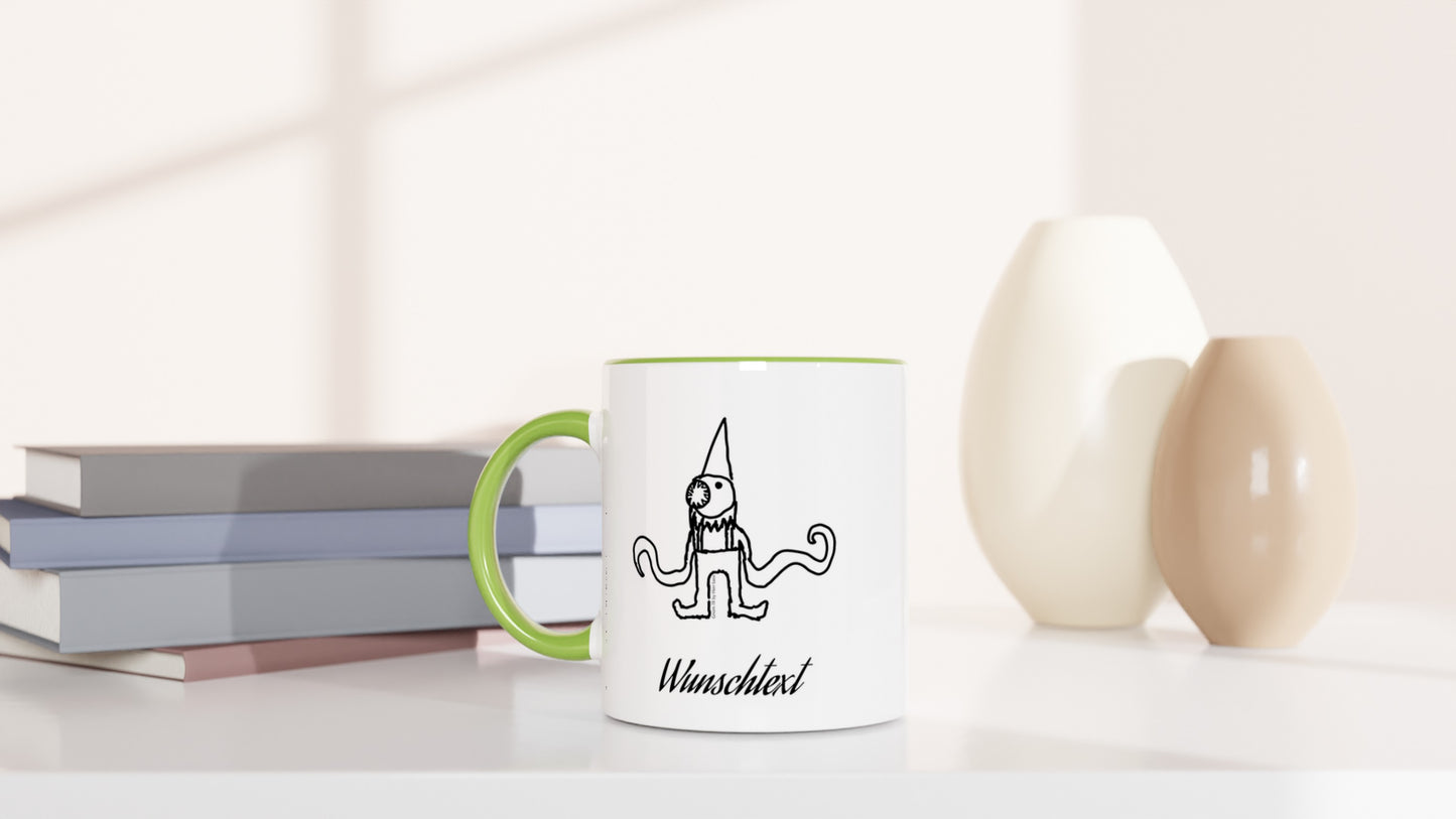 Witziger Gnom Nr.19 Tasse - Lustige Kunst für jeden Tag - Keramiktasse 330ml