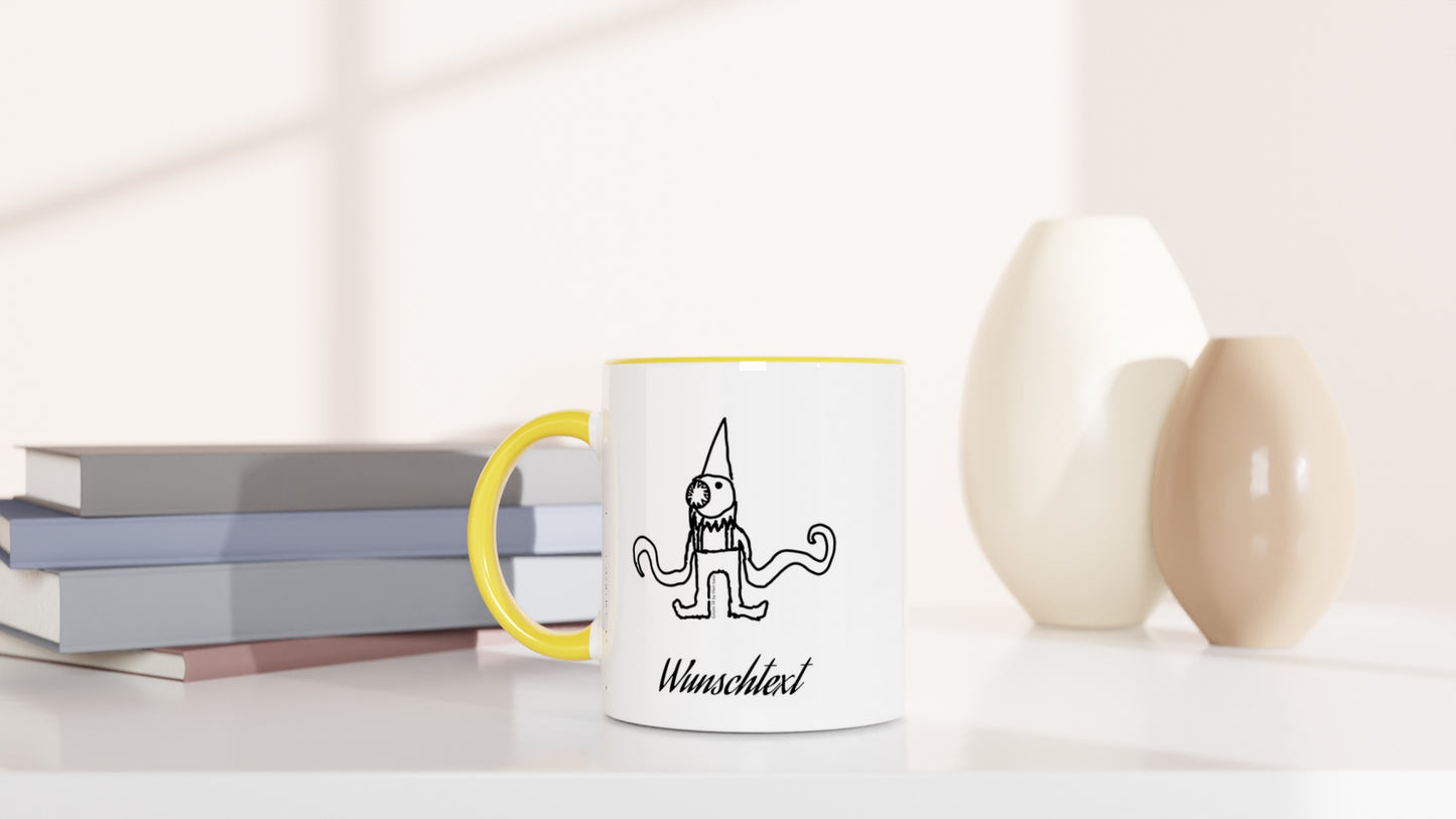 Witziger Gnom Nr.19 Tasse - Lustige Kunst für jeden Tag - Keramiktasse 330ml