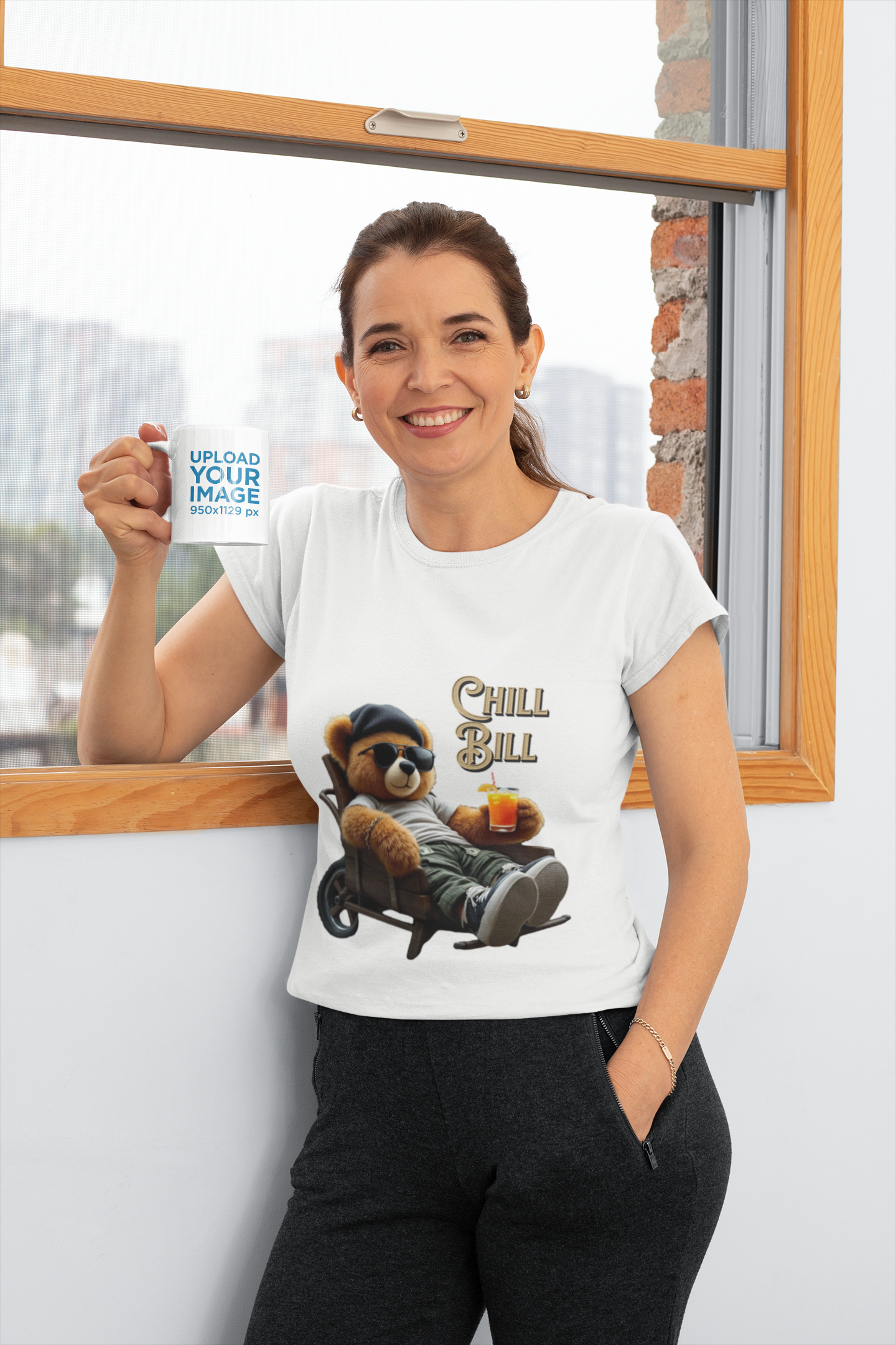 Premium Unisex T-Shirt mit Rundhalsausschnitt "Chill Bill"